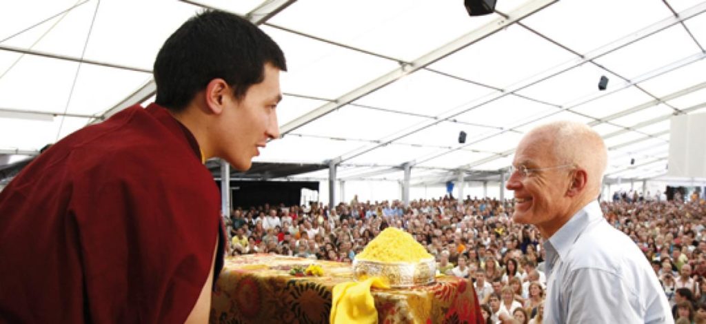 Thaye Dorje, Seine Heiligkeit der 17. Gyalwa Karmapa und Lama Ole Nydahl im Europe Center in Immenstadt (Allgäu)